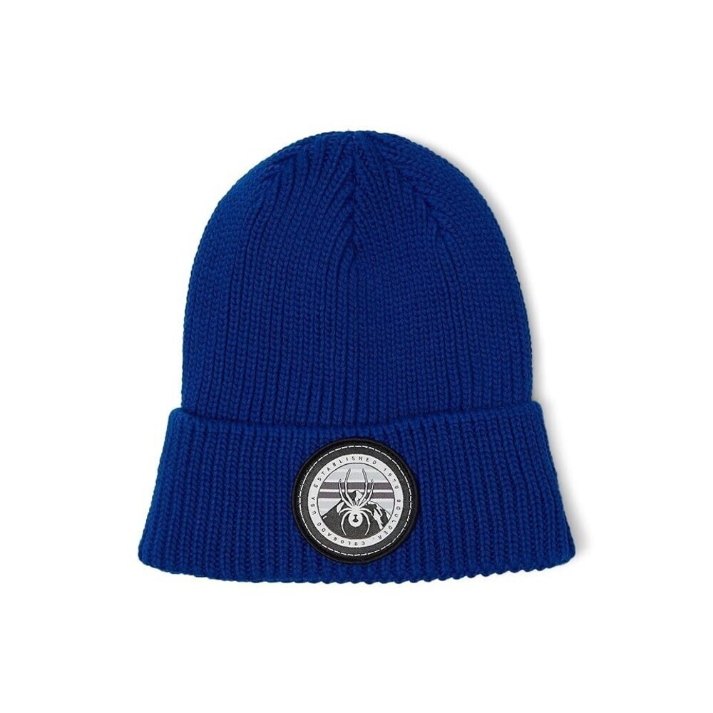 Spyder Link Beanie Hat Kids XS Royal Blue Rolled Cuff Soft Comfortable UPS338